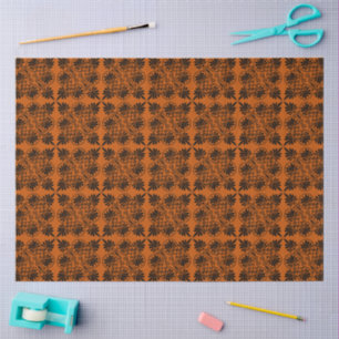 Terracotta Black Ancient Greek Meander Pattern Tissue Paper