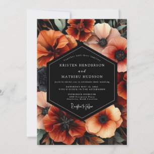 Terracotta Bloom Harvest Wedding Invitation