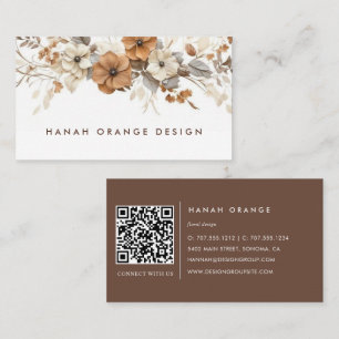 Terracotta Bloom Watercolor Floral Business Card