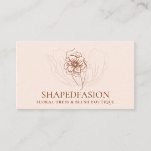 Terracotta Blush Flower Prom Dresses Seamstress Business Card