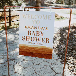 Terracotta Boho Abstract Desert Welcome Sign