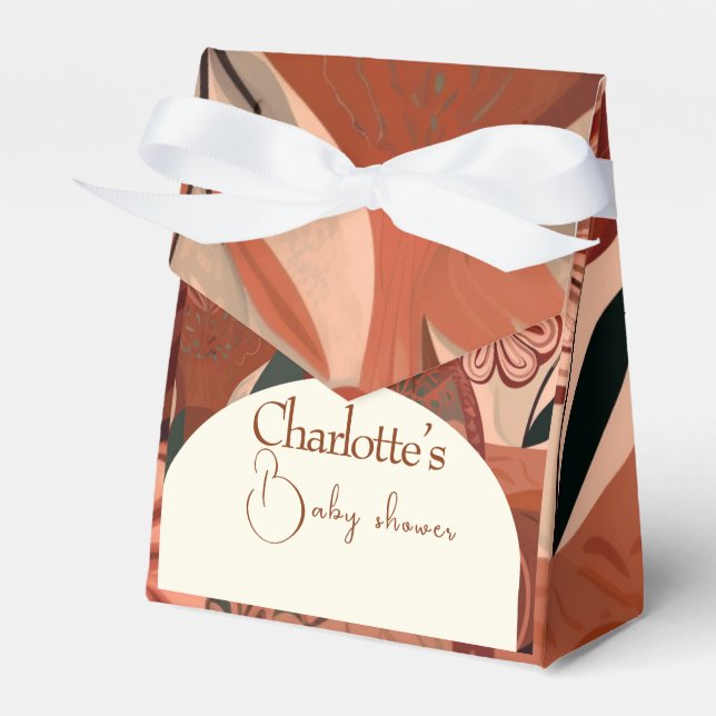  Terracotta boho baby shower   Favour Box (Front Side)