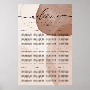 Terracotta Boho Beach Wedding welcome Poster