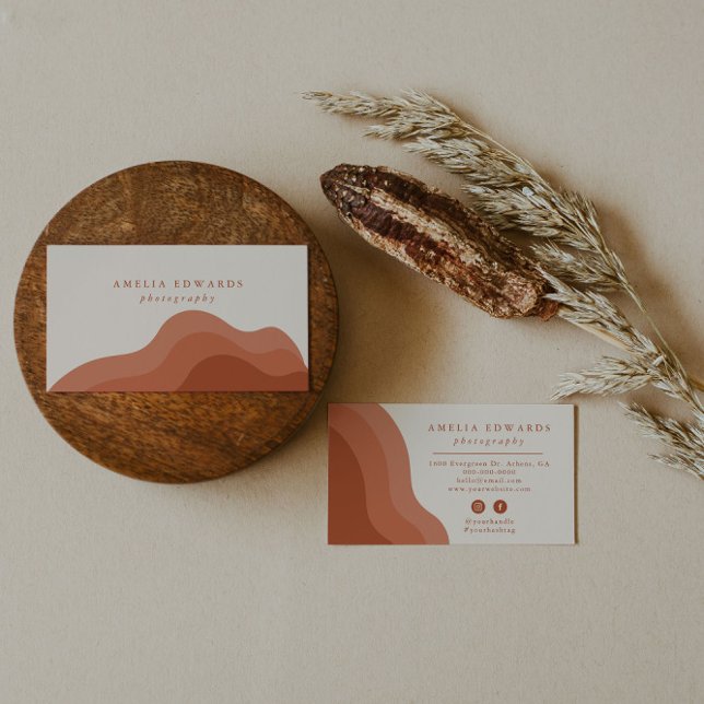terracotta boho business card modern business (Creator Uploaded)