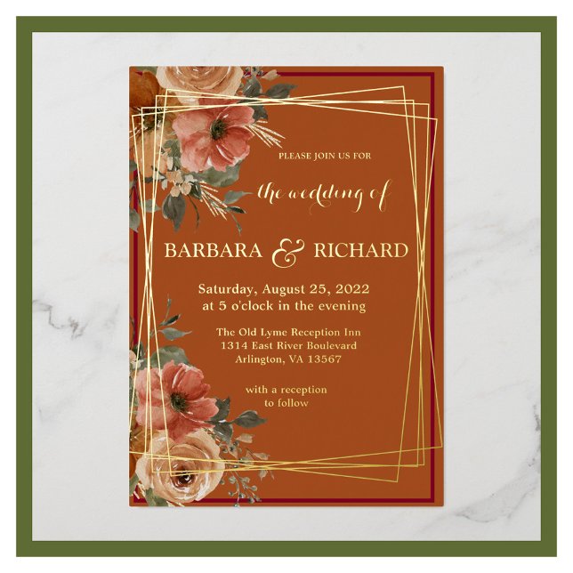 Terracotta Boho Fall Floral Watercolor (Creator Uploaded)