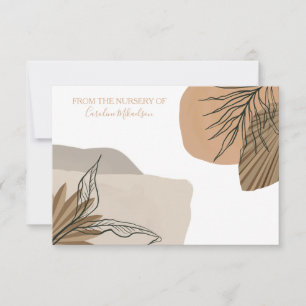 Terracotta Boho Floral Pampas Thank You Card