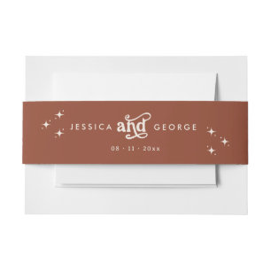 Terracotta Boho Invitation Belly Band