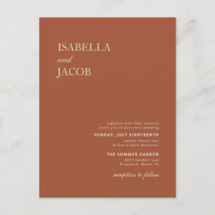 Terracotta Boho Invitation Postcard