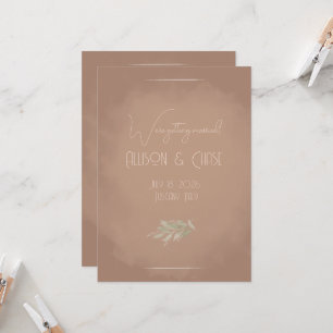 Terracotta Boho Minimalist Save the Date Card