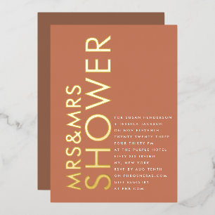 Terracotta Boho Mrs & Mrs COUPLES Bridal Shower