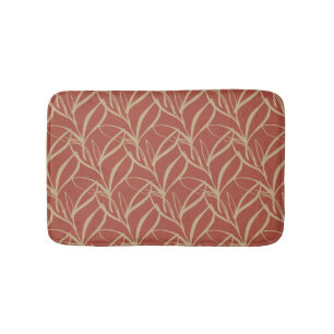 Terracotta Boho Watercolor Bath Mat
