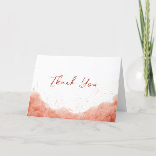 Terracotta Boho Watercolor Desert Baby Shower Thank You Card