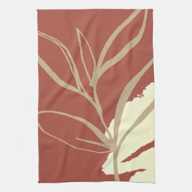 Terracotta Boho Watercolor Tea Towel (Vertical)