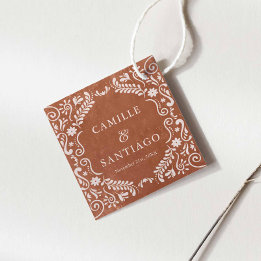 Terracotta Boho Wedding Favour Tags