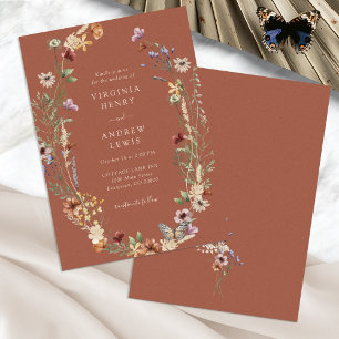 Terracotta Boho Wedding Invitation