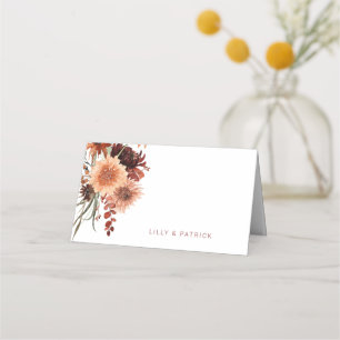 Terracotta Boho Wedding  Place Card