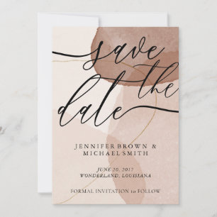 Terracotta Boho Wedding Save Date Custom Photo Save The Date