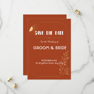 Terracotta Boho Wedding Save the Date