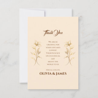 Terracotta Boho Wedding Thank You card