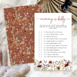 Terracotta Boho Wildflower Baby Shower Game