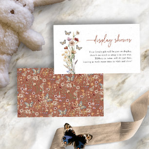 Terracotta Boho Wildflower Display Shower Enclosure Card