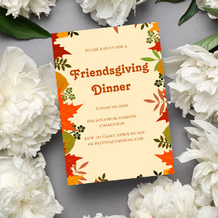 terracotta botanical fall tones Friendsgiving  Invitation