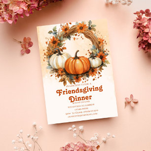 terracotta botanical fall tones Friendsgiving  Invitation