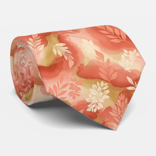 Terracotta Botanical - Warm Earthy Floral Tie