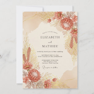 Terracotta Breathtaking Desert Wedding Invitation
