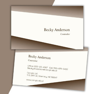 Terracotta Brown Geometric Elegant Business Card