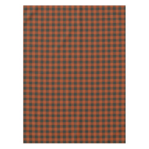 Terracotta Buffalo Plaid Rustic Farmhouse Holiday Tablecloth