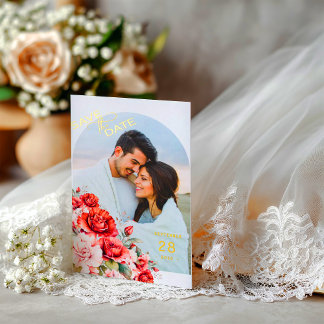 Terracotta Burgundy Blush Floral Wedding Photo