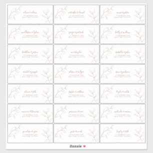 Terracotta Burnt Orange Botanical Guest Address