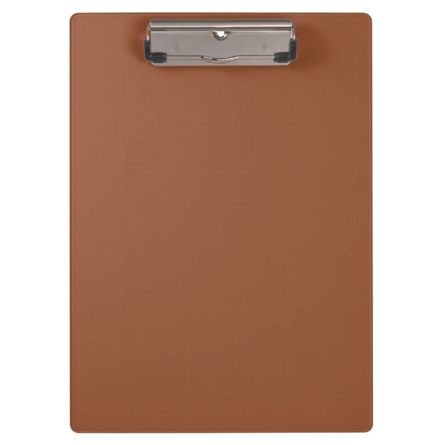 Terracotta Burnt Orange Solid Colour  Clipboard (Front)