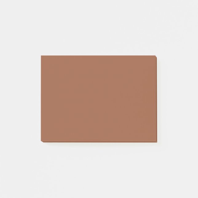 Terracotta Burnt Orange Solid Colour  Post-it Notes (Front)