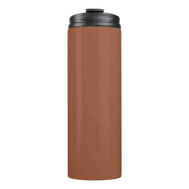 Terracotta Burnt Orange Solid Colour  Thermal Tumbler (Front)