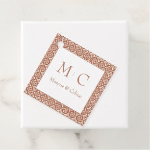 Terracotta Burnt Orange Tuscan Villa Wedding Favour Tags