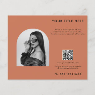 Terracotta Business Beauty Hair Nail Makeup Salon Flyer
