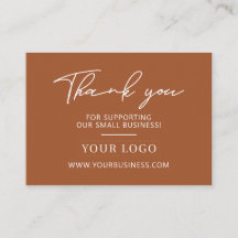 Terracotta Business Logo Thank you Product Care