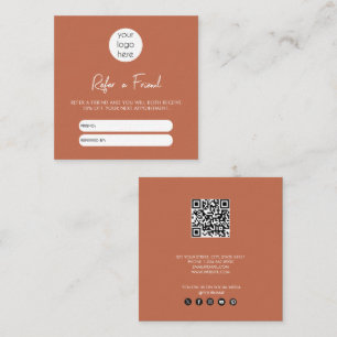 Terracotta Business Refer A Friend Referral Card