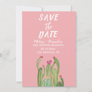 Terracotta Cactus Desert Arizona Rustic Wedding Invitation