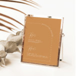 Terracotta Calligraphy Signature Drinks Table Sign<br><div class="desc">Designed to coordinate with for the «Arches Minimalist» Wedding Invitation Collection. To change details,  click «Details». To move the text or change the size,  font,  or colour,  click «Edit using Design Tool». View the collection link on this page to see all of the matching items in this beautiful design.</div>