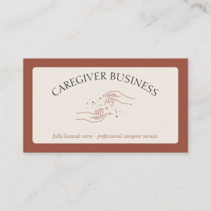 Terracotta Caregiving Special Outpatient Nurse Business Card