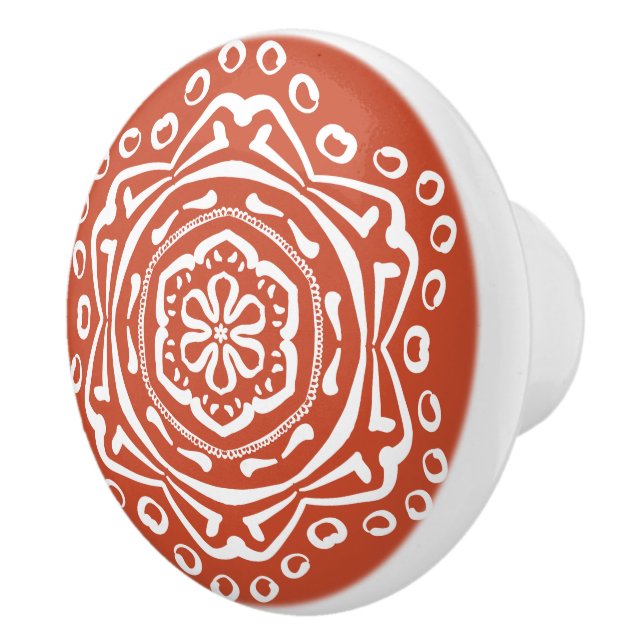 Terracotta Ceramic Knob (Right)