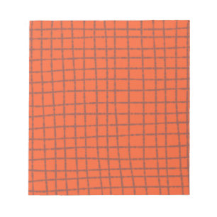 Terracotta Check Pattern Stylish and Practical Notepad