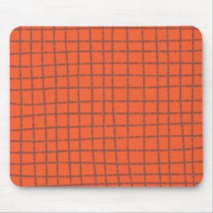 Terracotta Check Pattern Warm and Modern Mouse Pad