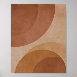 Terracotta Circles - Minimalist Geometric Poster