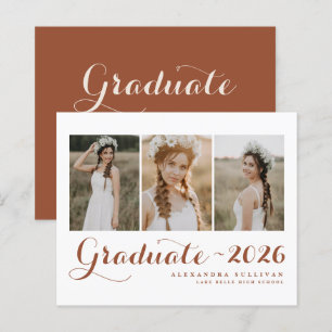 Terracotta Class of 2025 Photo Collage Graduation