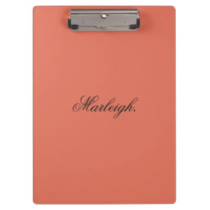 Terracotta Clipboard with Personalized Name Desig