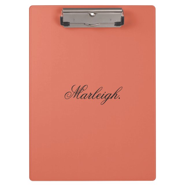  Terracotta Clipboard with Personalized Name Desig (Front)